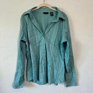 New-york-company Women's Blue and Green Blouse